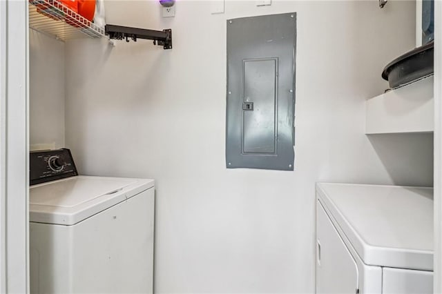 2465 Main St Unit 201, Atlanta, GA 30344 - laundry room featuring electric panel and separate washer and dryer