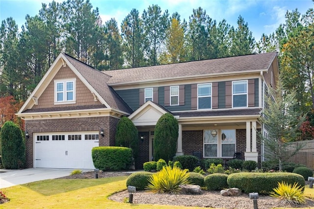 craftsman-style house with a garage