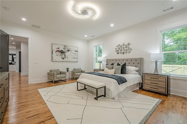 1273 Grayson Pkwy, Grayson, GA 30017 - bedroom with light wood-style flooring, baseboards, and recessed lighting