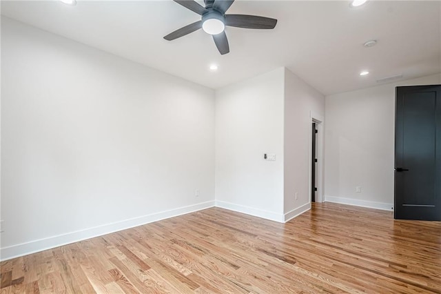 1273 Grayson Pkwy, Grayson, GA 30017 - spare room with light wood-style flooring, recessed lighting, baseboards, and a ceiling fan