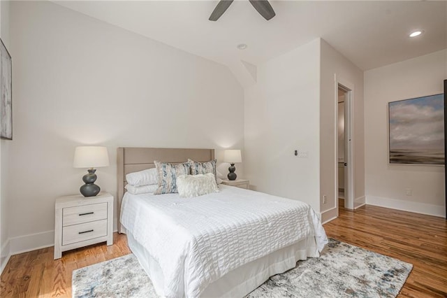 1273 Grayson Pkwy, Grayson, GA 30017 - bedroom with wood finished floors, baseboards, recessed lighting, and ceiling fan