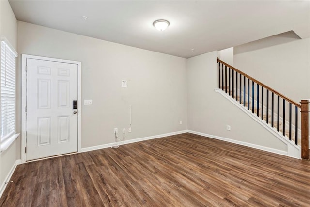 2111 Wesson Ct, Kennesaw, GA 30144 - unfurnished room with wood finished floors, stairway, and baseboards