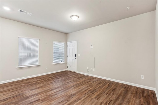 2111 Wesson Ct, Kennesaw, GA 30144 - unfurnished room with dark wood finished floors, baseboards, and fire sprinkler in ceiling