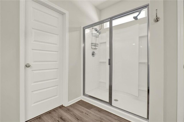 56 Preserve Pt, Jasper, GA 30143 - bathroom with a stall shower and wood finished floors