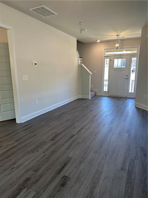 entryway featuring dark hardwood / wood-style floors