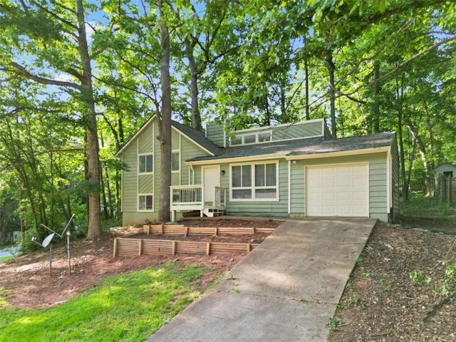 view of front of home featuring a garage