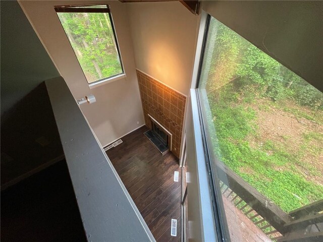 2449 Terrace Trl, Decatur, GA 30035 - stairway with wood finished floors and baseboards