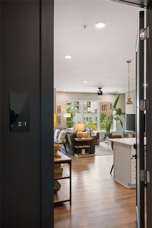 22 Airline St NE Unit 201, Atlanta, GA 30312 - hallway with wood finished floors and recessed lighting