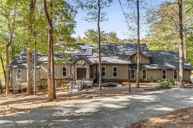 view of front of property with central AC