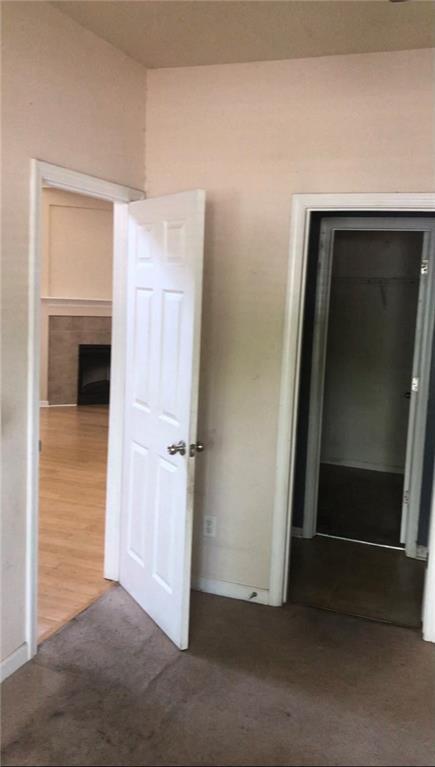 interior space featuring dark hardwood / wood-style flooring