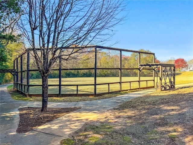 exterior space with fence
