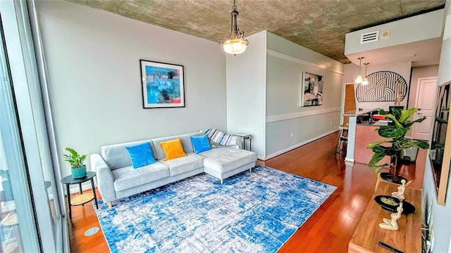 860 Peachtree St NE Unit 1411, Atlanta, GA 30308 - living room with wood finished floors