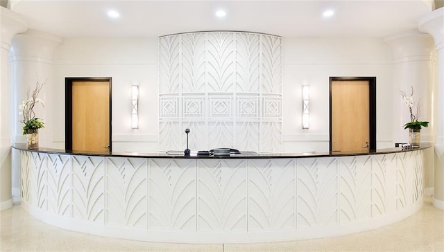 860 Peachtree St NE Unit 1411, Atlanta, GA 30308 - welcome area featuring recessed lighting and decorative columns