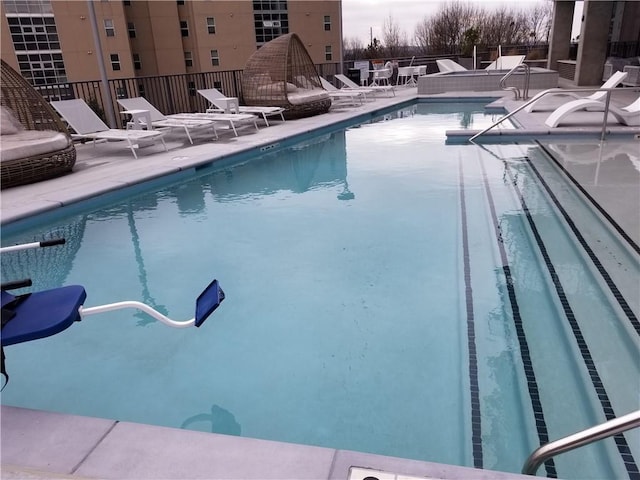 view of pool with a patio