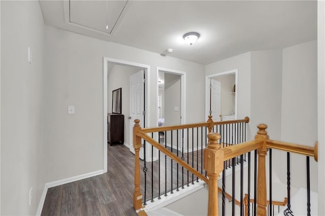 1804 Evadale Ct Unit 1, Mableton, GA 30126 - hall featuring an upstairs landing and dark wood-style flooring