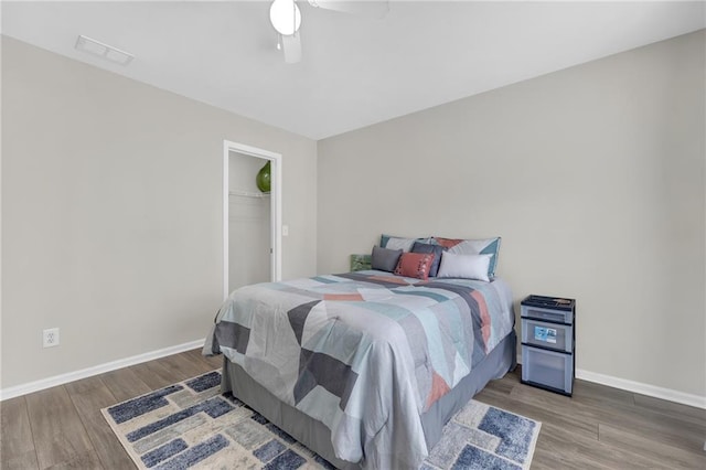 1804 Evadale Ct Unit 1, Mableton, GA 30126 - bedroom featuring wood finished floors, a ceiling fan, and a closet