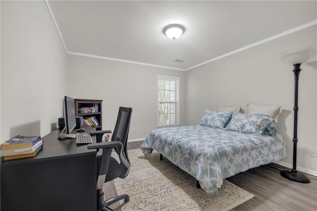 1804 Evadale Ct Unit 1, Mableton, GA 30126 - bedroom featuring crown molding, light wood-style floors, and an office area