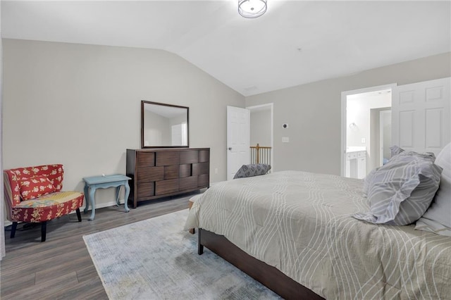1804 Evadale Ct Unit 1, Mableton, GA 30126 - bedroom with vaulted ceiling and wood finished floors