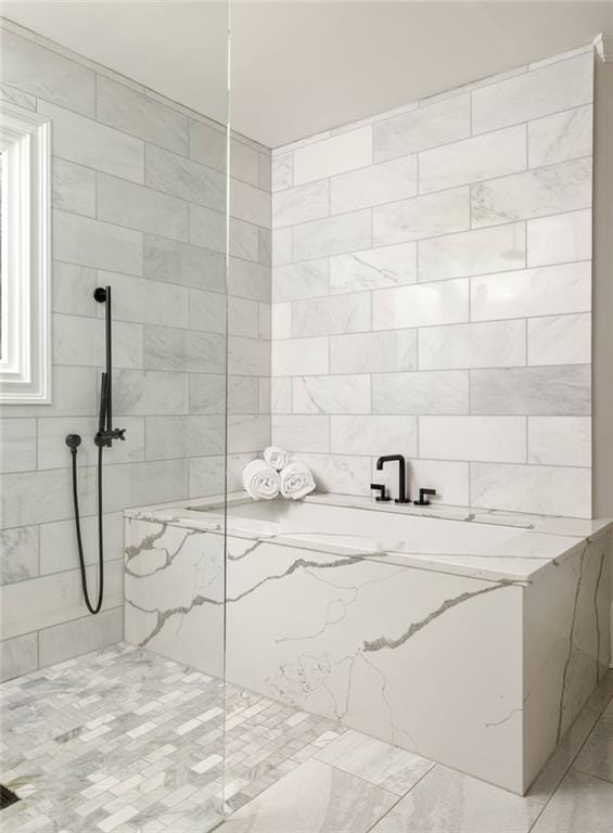 2015 N Decatur Rd NE, Atlanta, GA 30307 - full bathroom featuring a marble finish shower