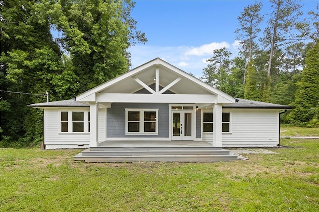 2552 Scenic Hwy S, Snellville, GA 30078 - back of house featuring a yard and french doors