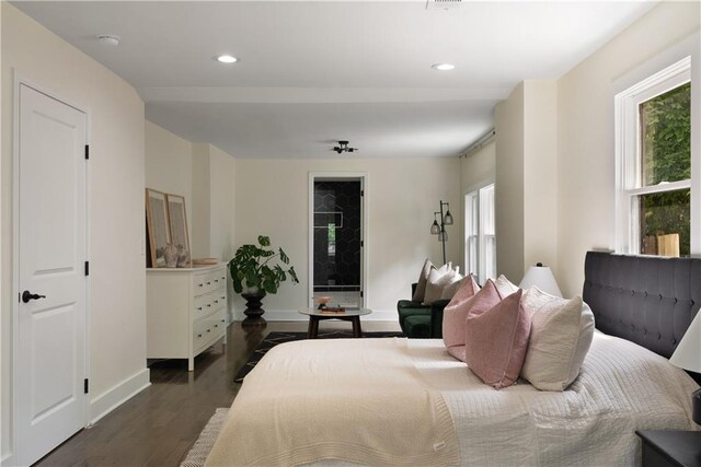 1218 Crestwood Dr SE, Atlanta, GA 30316 - bedroom featuring dark wood-type flooring and recessed lighting