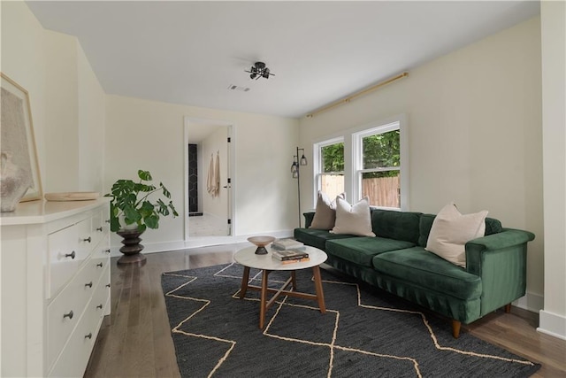 1218 Crestwood Dr SE, Atlanta, GA 30316 - living area with dark wood-style flooring