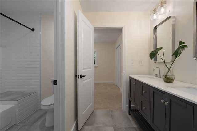 1218 Crestwood Dr SE, Atlanta, GA 30316 - full bathroom with double vanity and toilet