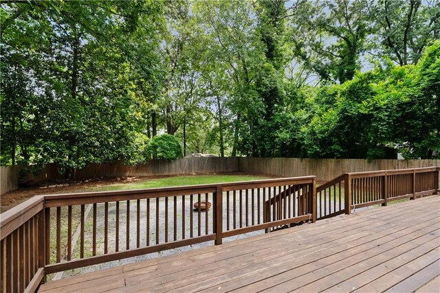 1218 Crestwood Dr SE, Atlanta, GA 30316 - wooden deck with a fenced backyard