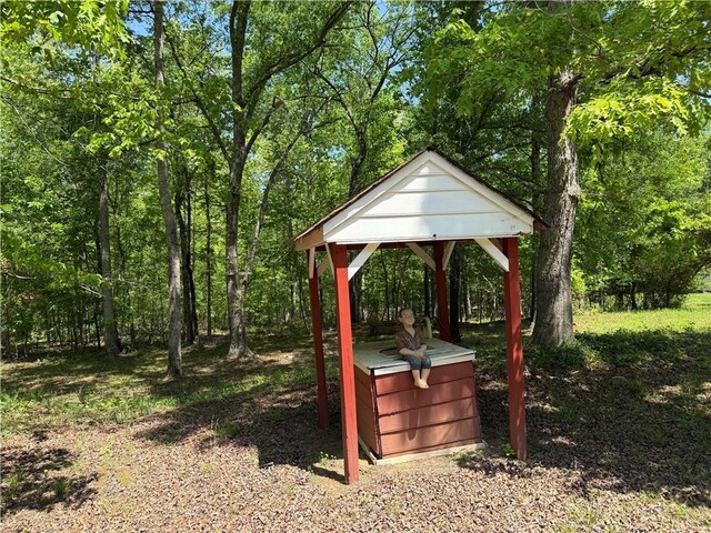 view of yard featuring a gazebo