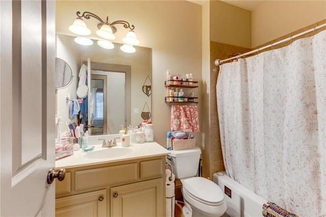 99 Bree Ln, Canton, GA 30114 - bathroom with vanity, toilet, and shower / tub combo