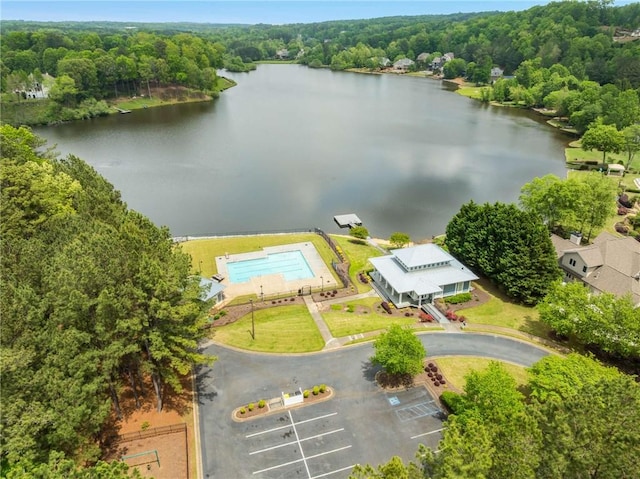 99 Bree Ln, Canton, GA 30114 - drone / aerial view featuring a water view and a wooded view