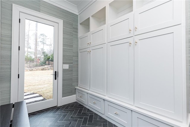 3338 Breton Cir NE, Brookhaven, GA 30319 - mudroom featuring brick patterned floors