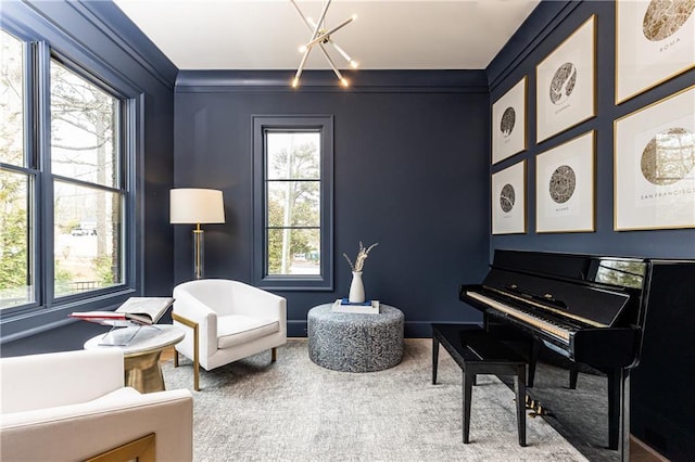 3338 Breton Cir NE, Brookhaven, GA 30319 - sitting room with healthy amount of natural light and crown molding