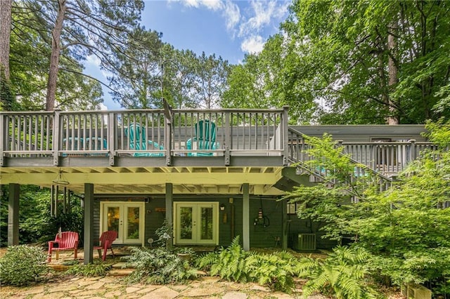 5848 Kingswood Ct, Norcross, GA 30093 - back of house with french doors and a deck