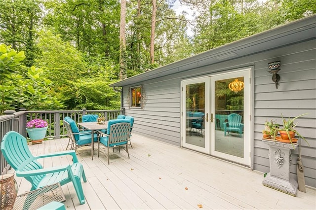 5848 Kingswood Ct, Norcross, GA 30093 - wooden deck with outdoor dining area