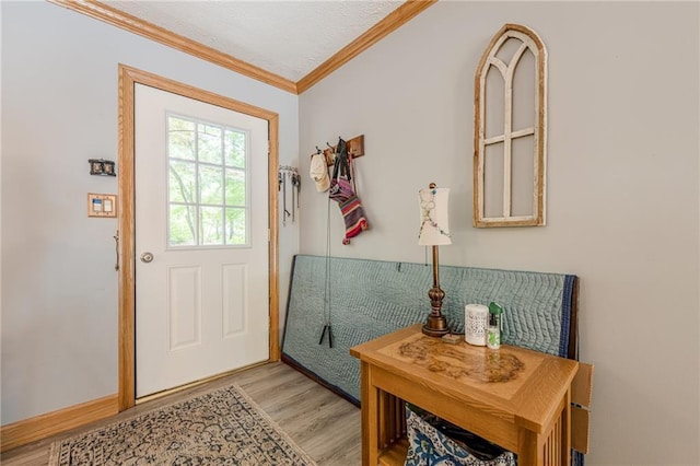 5848 Kingswood Ct, Norcross, GA 30093 - entryway with light wood-style floors and ornamental molding