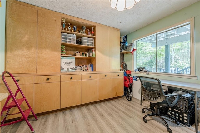 5848 Kingswood Ct, Norcross, GA 30093 - office featuring light wood-style flooring and a textured ceiling