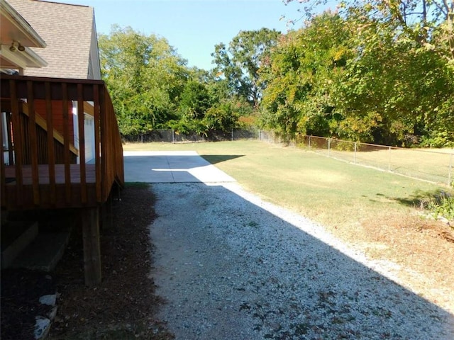 893 Andrews Dr, Conyers, GA 30012 - view of yard with a wooden deck and a patio area