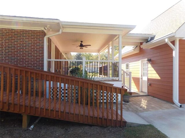 893 Andrews Dr, Conyers, GA 30012 - deck with a ceiling fan