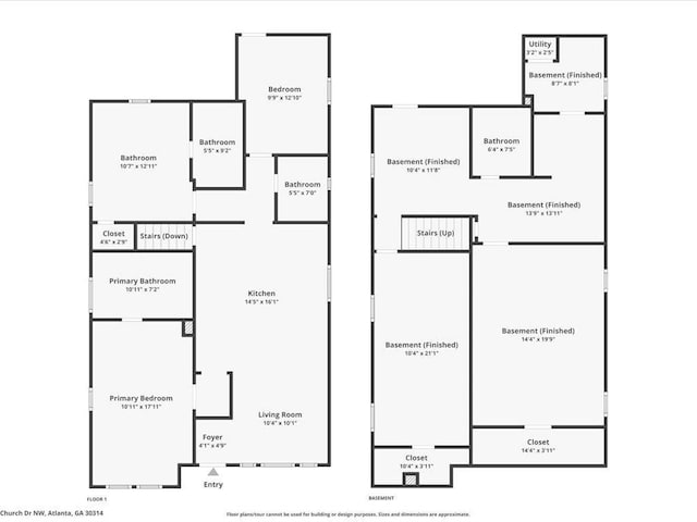 1603 Ezra Church Dr NW, Atlanta, GA 30314 - room layout
