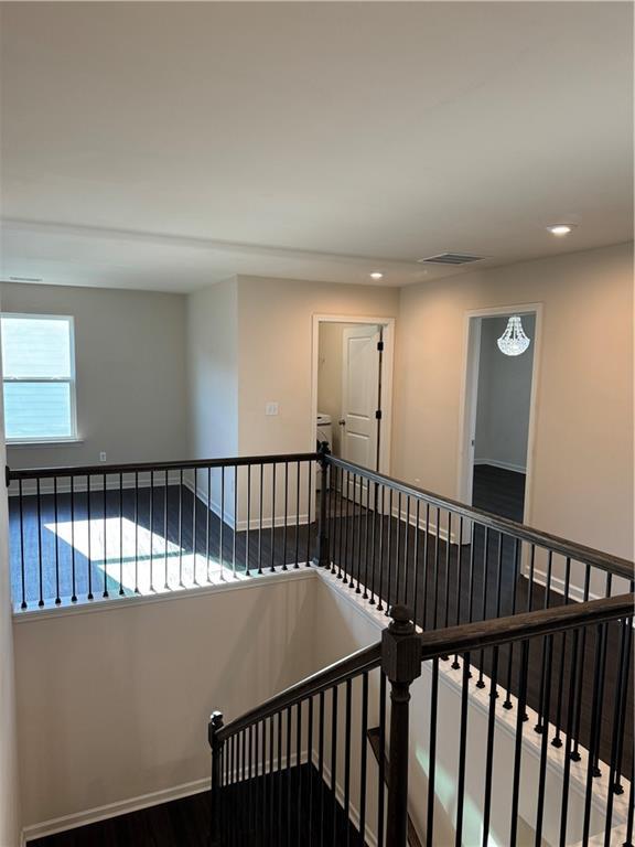 136 Paulownia Cir, Mcdonough, GA 30253 - stairway featuring recessed lighting and wood finished floors