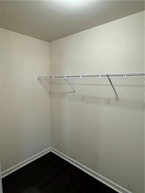 136 Paulownia Cir, Mcdonough, GA 30253 - walk in closet with dark wood-type flooring