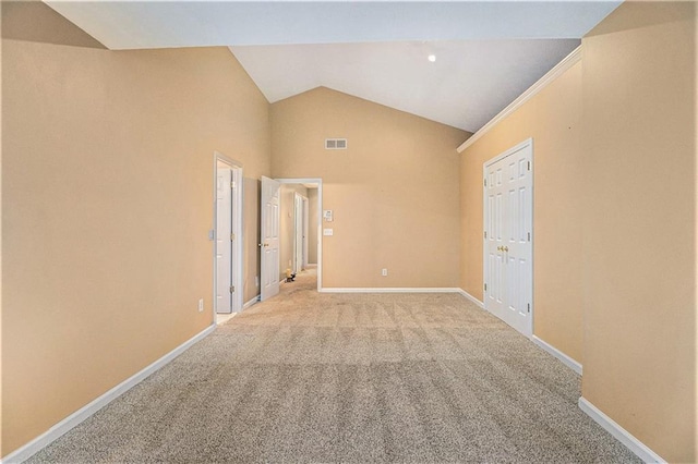 4272 Glenlake Dr NW, Kennesaw, GA 30144 - carpeted empty room with vaulted ceiling and baseboards