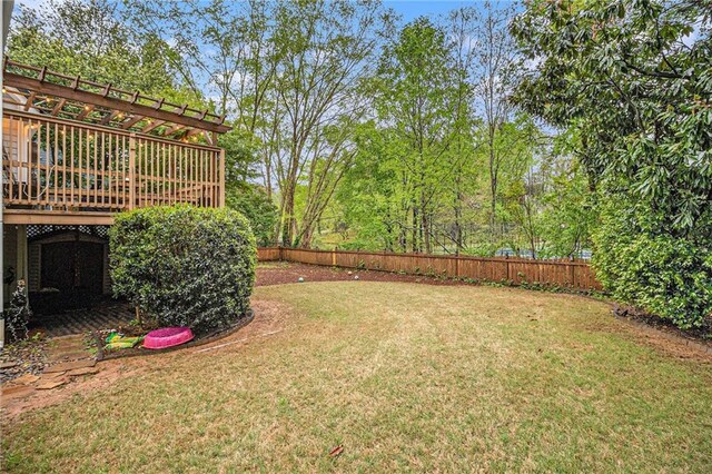 4272 Glenlake Dr NW, Kennesaw, GA 30144 - view of yard featuring a wooden deck
