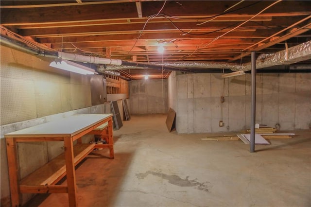 view of basement