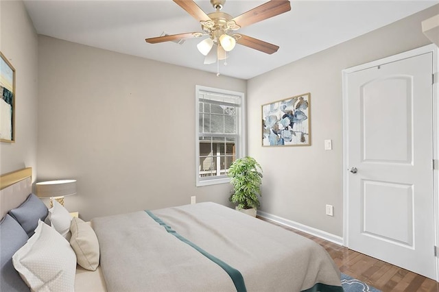 1684 Braeburn Dr SE, Atlanta, GA 30316 - bedroom featuring wood finished floors, baseboards, and ceiling fan