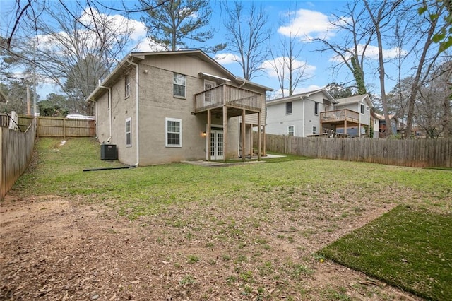 1684 Braeburn Dr SE, Atlanta, GA 30316 - rear view of house featuring french doors, a deck, stucco siding, and cooling unit