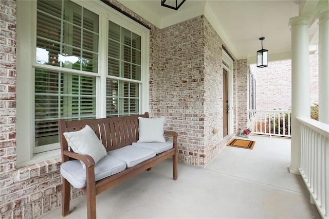 view of patio with covered porch