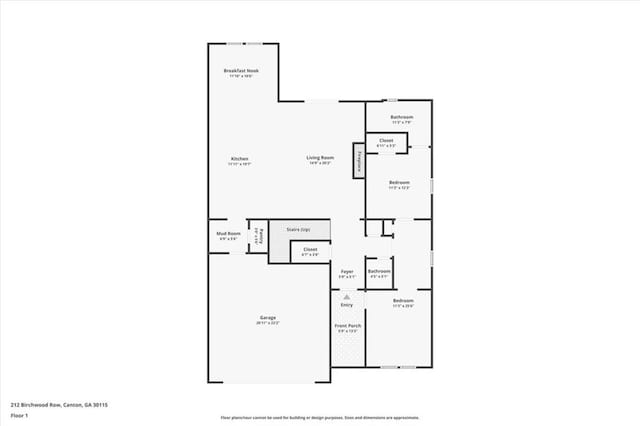 212 Birchwood Row, Canton, GA 30115 - home floor plan
