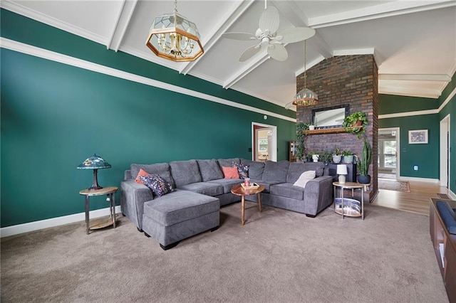 191 Durham St, Dallas, GA 30132 - carpeted living room featuring a ceiling fan and baseboards